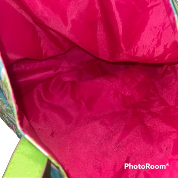 Lilly Pulitzer x Estée Lauder Summer lemon print tote shoulder bag - Picture 4 of 4